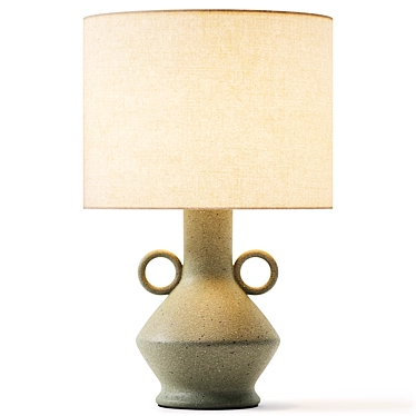 Sleek Ceramic Table Lamp 3D model image 1 