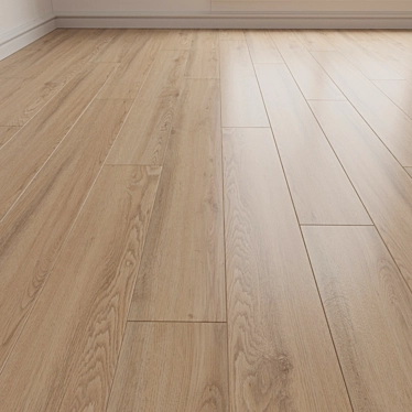 Engineered Wood Flooring Dark Light 3D model image 1 