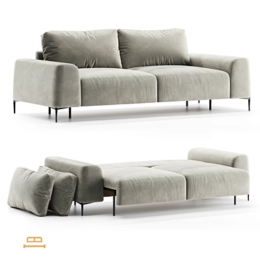 Convertible Sofa Trento Idealbeds 3D model image 1 