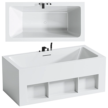 Acrylic Bathtub ABBER AB9339 3D model image 1 