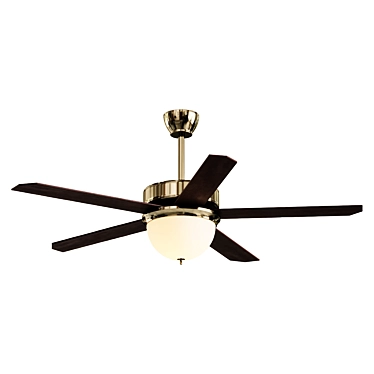 Breezelux Modern Chandelier Fan 3D model image 1 