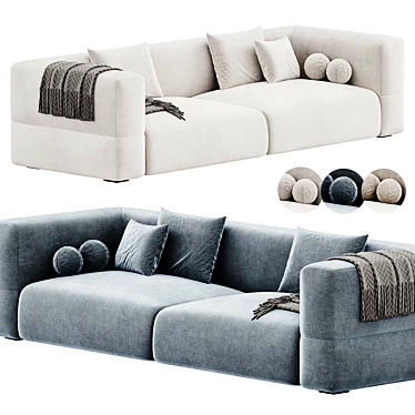 Modern Chic Astor Sofa Design 3D model image 1 