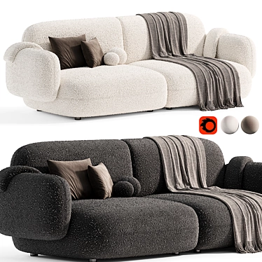 Modern Poole Sofa: Versatile Design 3D model image 1 