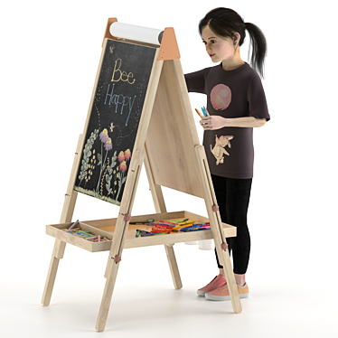 Children's Sketching Workshop Set 3D model image 1 