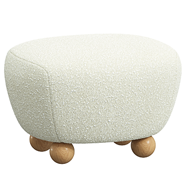 Animal-Inspired Cozy Ottoman 3D model image 1 