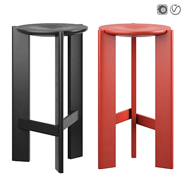 TapTap Artu Bar Stool 3D model image 1 