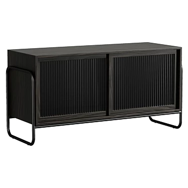 Stylish Low Media Console, 8192x8192 UVs 3D model image 1 