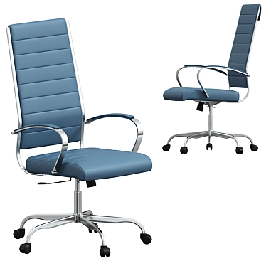 Elegant Navy Blue Office Chair 3D model image 1 