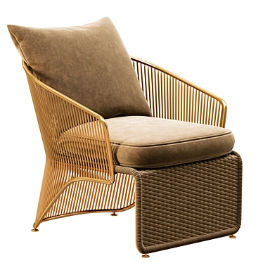 Modern Outdoor Colette Armchair 3D model image 1 