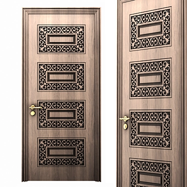  Baroque Style Classic Door 3D model image 1 