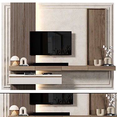 Versatile Modular TV Wall System 3D model image 1 