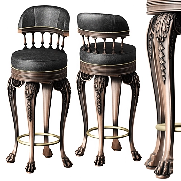 Classic Bar Stool Giovanni 3D model image 1 