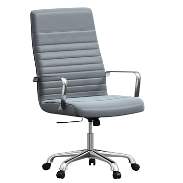 Elegant Gray Mid Back Chair 3D model image 1 