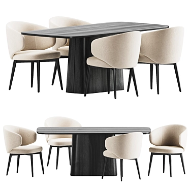 Elegant Fargo Dining Set 3D model image 1 