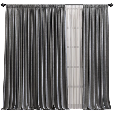 Refined Curtain Design Solution 3D model image 1 