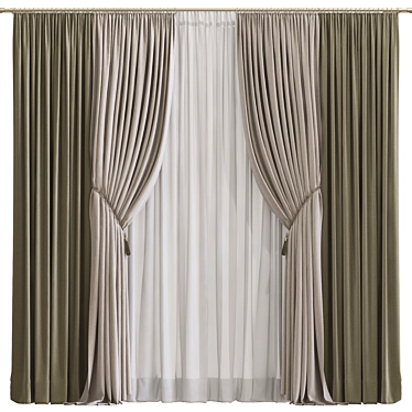 Optimized Curtain Design 3D model image 1 