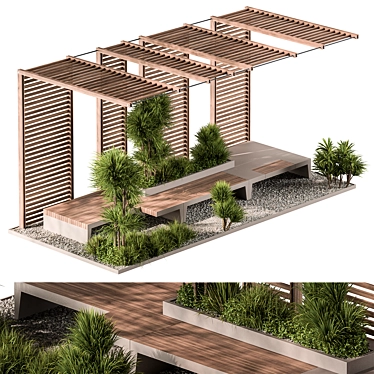 Urban Oasis Bench 67 3D model image 1 