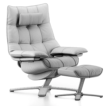 Natuzzi ReVive Quilted King Wing 3D model image 1 