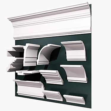 Decorative Cornice Mouldings Collection 3D model image 1 