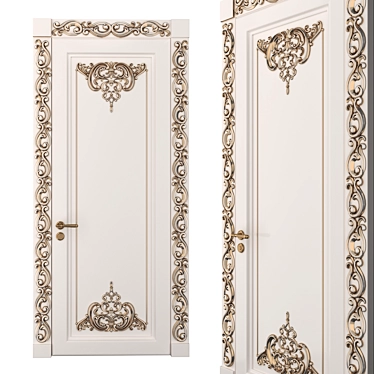 Baroque Style Classic Doors 3D model image 1 