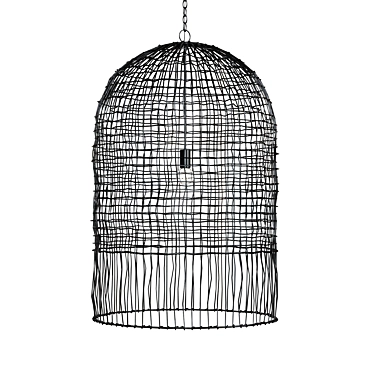 Modern Rattan Net Pendant 3D model image 1 