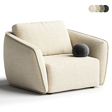 Modern Model Arimchair Montana 3D model image 1 