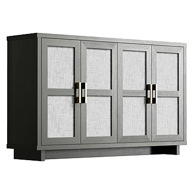 Modern UV Unwrapped Sideboard, 36x59.5x15.5in 3D model image 1 