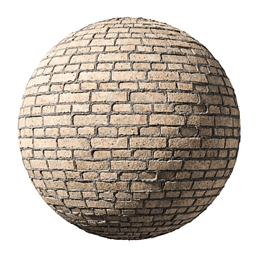 Seamless Brick Wall Texture Set 3D model image 1 