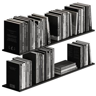 Sleek Book Collection Set 3D model image 1 