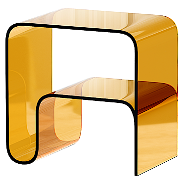 Elegant Akeilius Acrylic Side Table 3D model image 1 