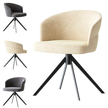 Elegant Nubo 4107 Chair Design 3D model image 1 