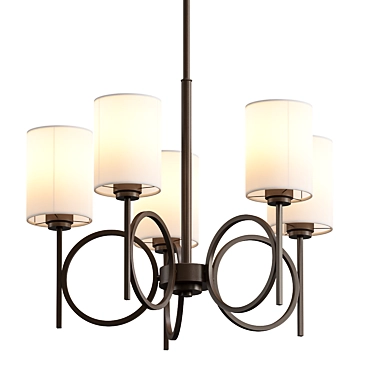 Modern Halo Chandelier Light Fixture 3D model image 1 