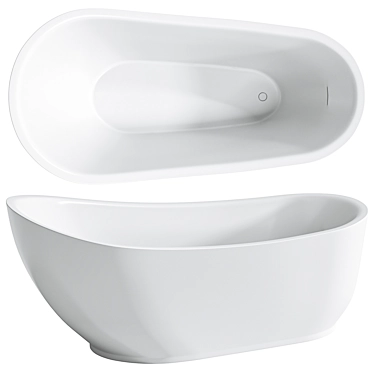 ABBER AB9288 Acrylic Bathtub 3D model image 1 