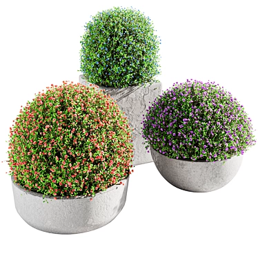 Artificial Topiary Ball Bush 2 3D model image 1 