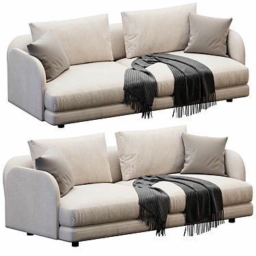 Modern Italian Avalon Sofa Set 3D model image 1 