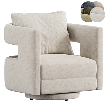 Modern Swivel Armchair Collection 3D model image 1 
