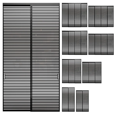 Aluminum Partitions - Various Heights 3D model image 1 