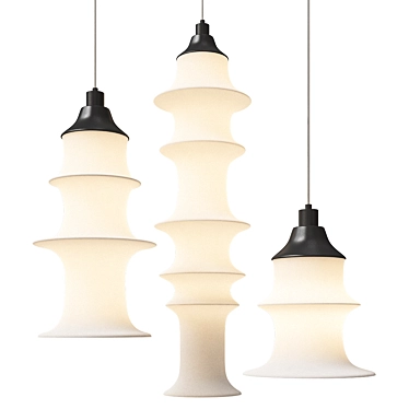 Sleek Pentti Suspension Lamp 3D model image 1 