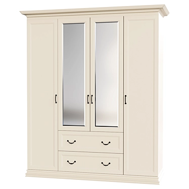 Venezia Wardrobe with Mirrors 3D model image 1 