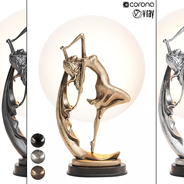 Silhouette Dance Table Lamp 3D model image 1 