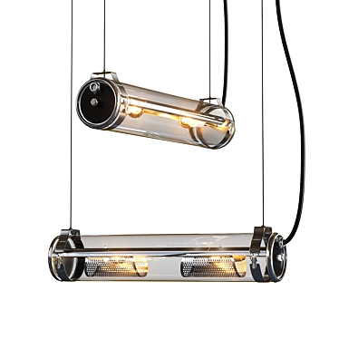 Rimbaud Luminaire: Vintage Industrial Elegance 3D model image 1 