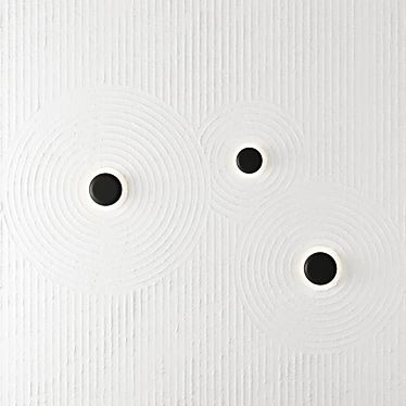 Circles 3D Panel Decoration Item 3D model image 1 