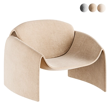 Poliform Le Club Armchair 3D model image 1 