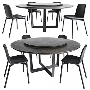 Elegant Modern Dining Set 3D model image 1 