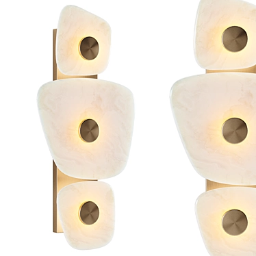 Tempest Onyx Marble Wall Sconce 3D model image 1 