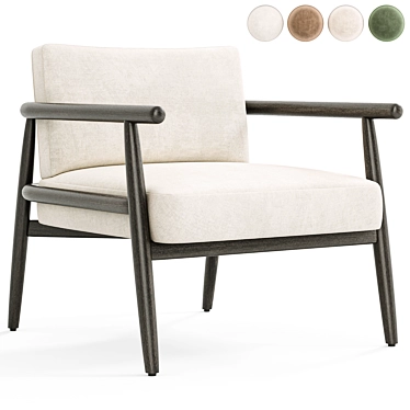 Elegant Teresa Armchair Design 3D model image 1 