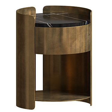 Sleek Doric Night Stand 3D model image 1 