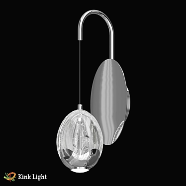 Berti Chrome Wall Sconce LED 3D model image 1 