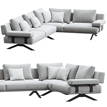 Elegant Olta Elixir Sofa Option 3D model image 1 