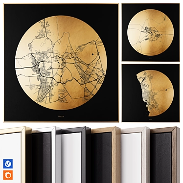 Mappa Mundi Saudi Arabia Print 3D model image 1 